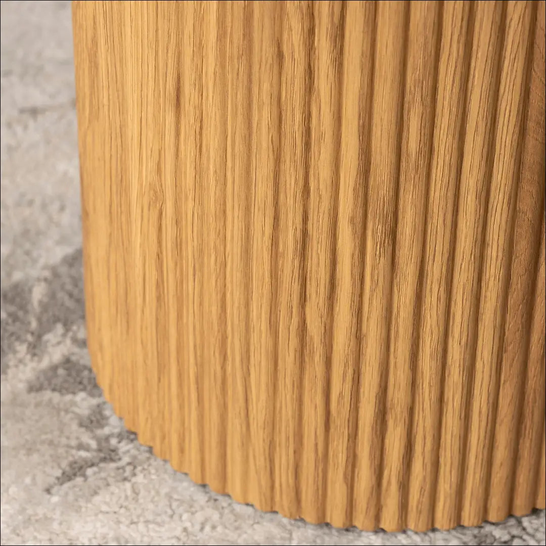 Staliukas apvalus iš MDF ąžuolo spalvos TE306 - €129 Save 15% 100-200, __label:Pristatymas 5-14 d.d., elite, uzsakomi,