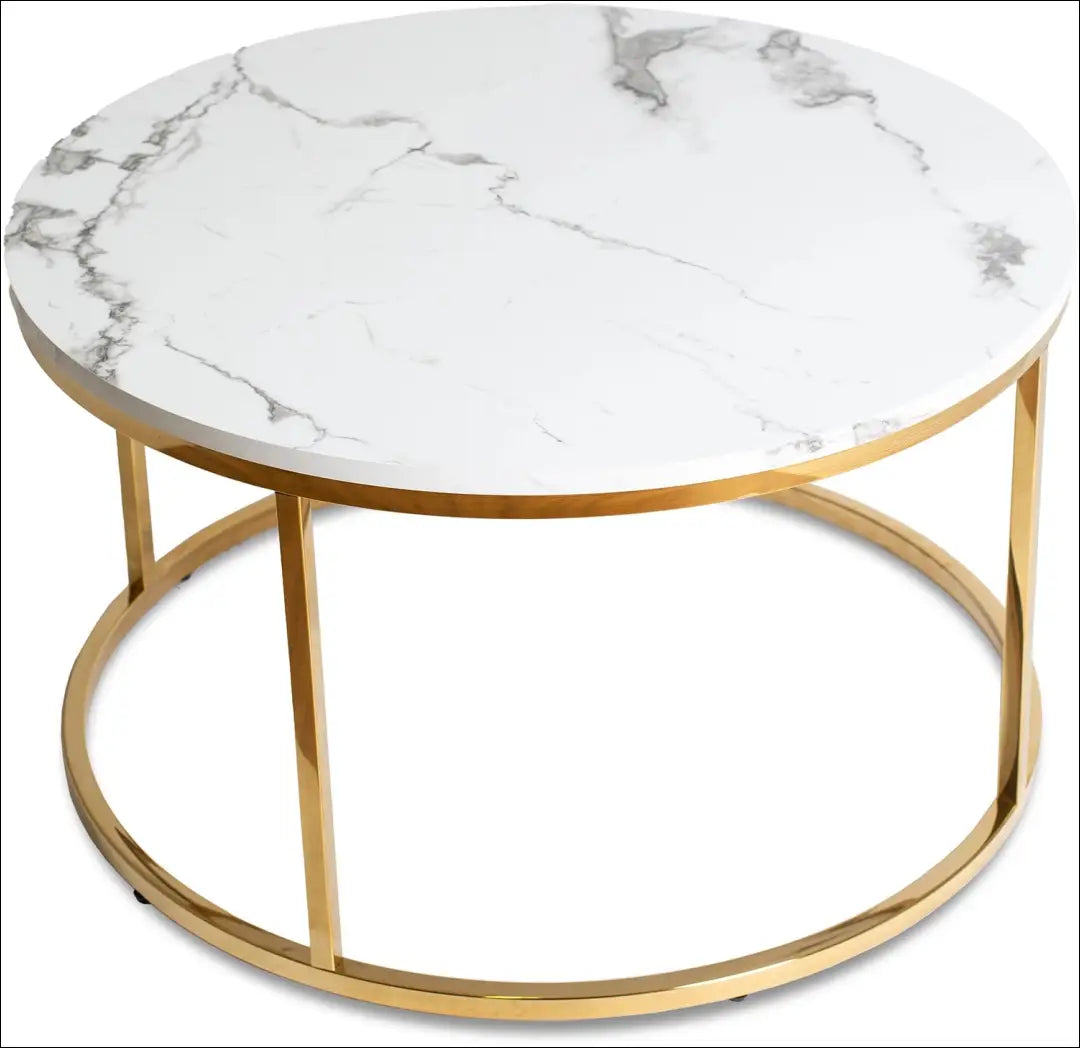 Staliukas apvalus iš MDF baltos spalvos / auksinės TE229 - €82 Save 15% 50-100, __label:Pristatymas 5-14 d.d., elite,