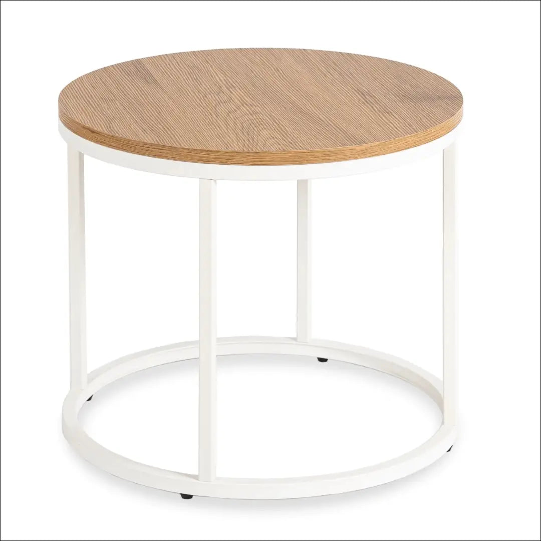 Staliukas apvalus iš MDF baltos spalvos / ąžuolo TE284 - €45 Save 15% 25-50, __label:Pristatymas 5-14 d.d., elite,