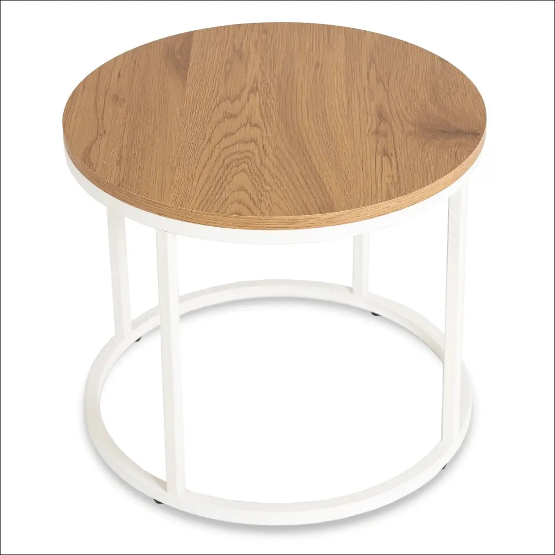 Staliukas apvalus iš MDF baltos spalvos / ąžuolo TE284 - €45 Save 15% 25-50, __label:Pristatymas 5-14 d.d., elite,