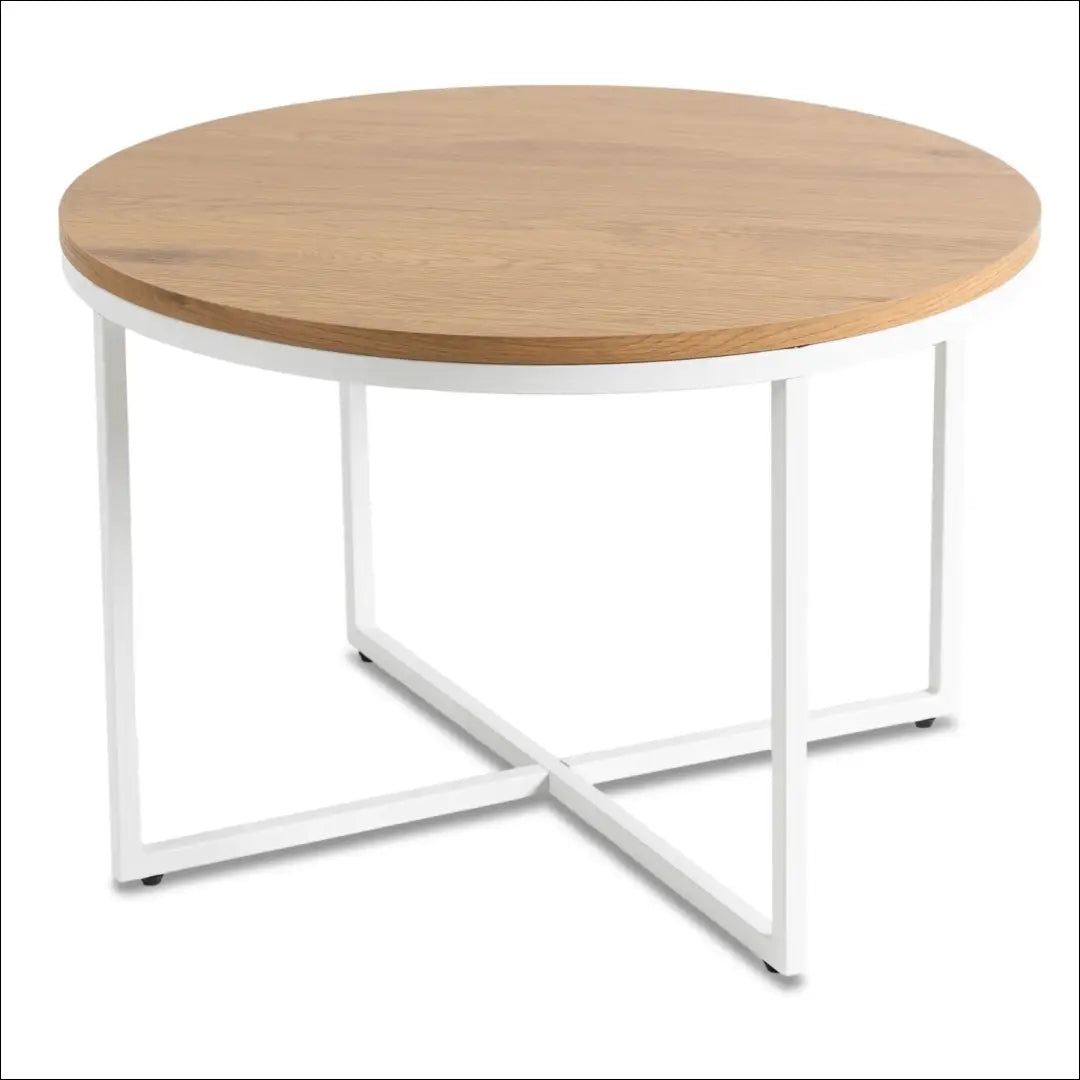 Staliukas apvalus iš MDF baltos spalvos / ąžuolo TE486 - €90 Save 15% 50-100, __label:Pristatymas 5-14 d.d., elite,