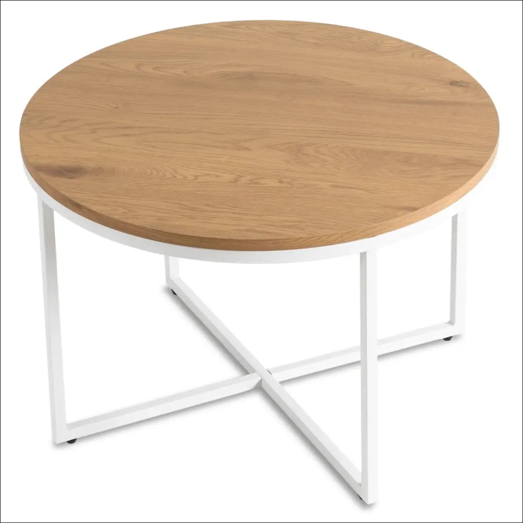 Staliukas apvalus iš MDF baltos spalvos / ąžuolo TE486 - €90 Save 15% 50-100, __label:Pristatymas 5-14 d.d., elite,