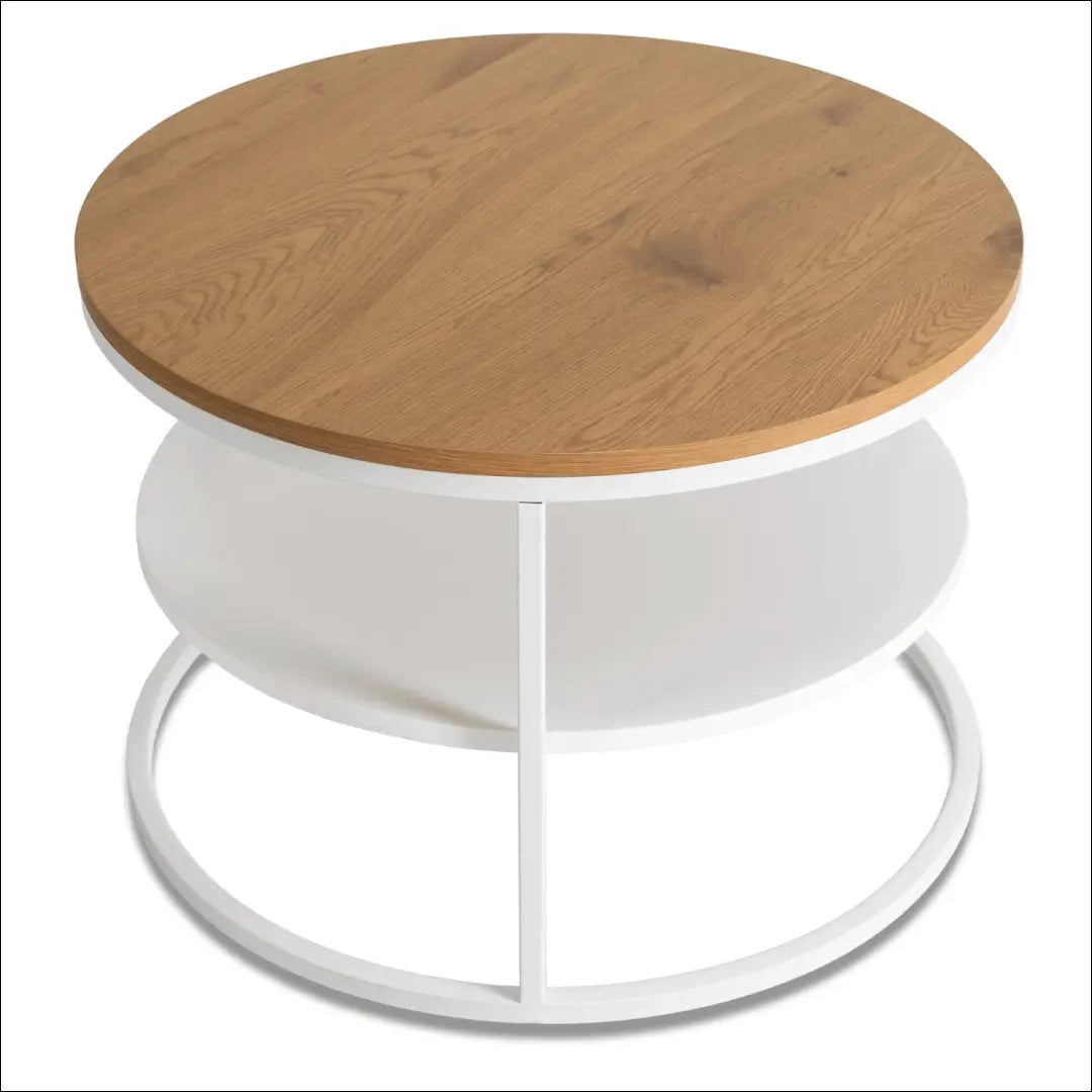 Staliukas apvalus iš MDF baltos spalvos / ąžuolo TE497 - €95 Save 15% 50-100, __label:Pristatymas 5-14 d.d., elite,