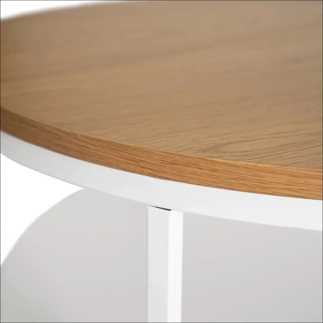 Staliukas apvalus iš MDF baltos spalvos / ąžuolo TE497 - €95 Save 15% 50-100, __label:Pristatymas 5-14 d.d., elite,