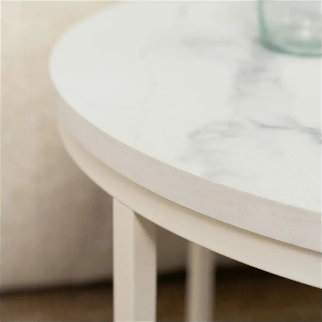Staliukas apvalus iš MDF baltos spalvos / marmuro TE282 - €46 Save 15% 25-50, __label:Pristatymas 5-14 d.d., elite,