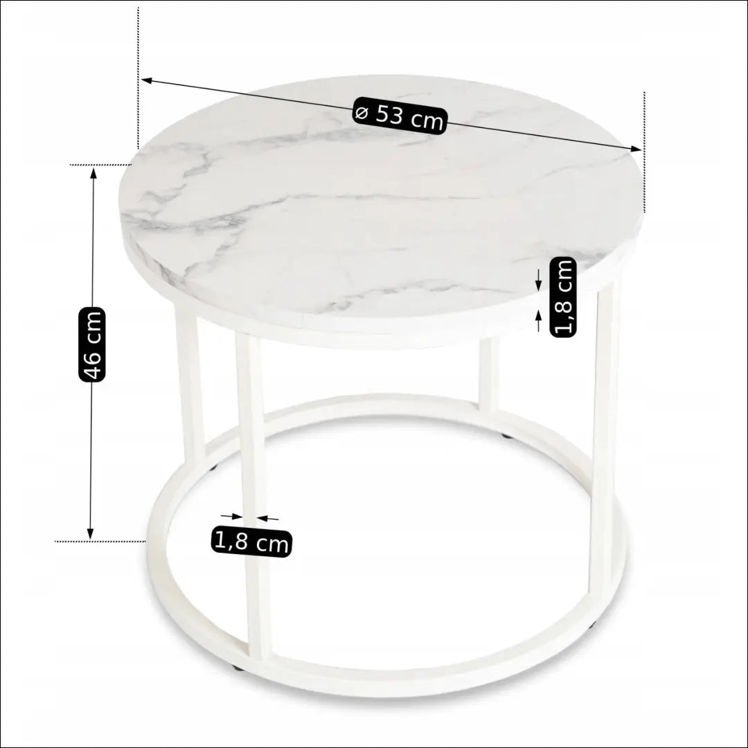 Staliukas apvalus iš MDF baltos spalvos / marmuro TE282 - €46 Save 15% 25-50, __label:Pristatymas 5-14 d.d., elite,