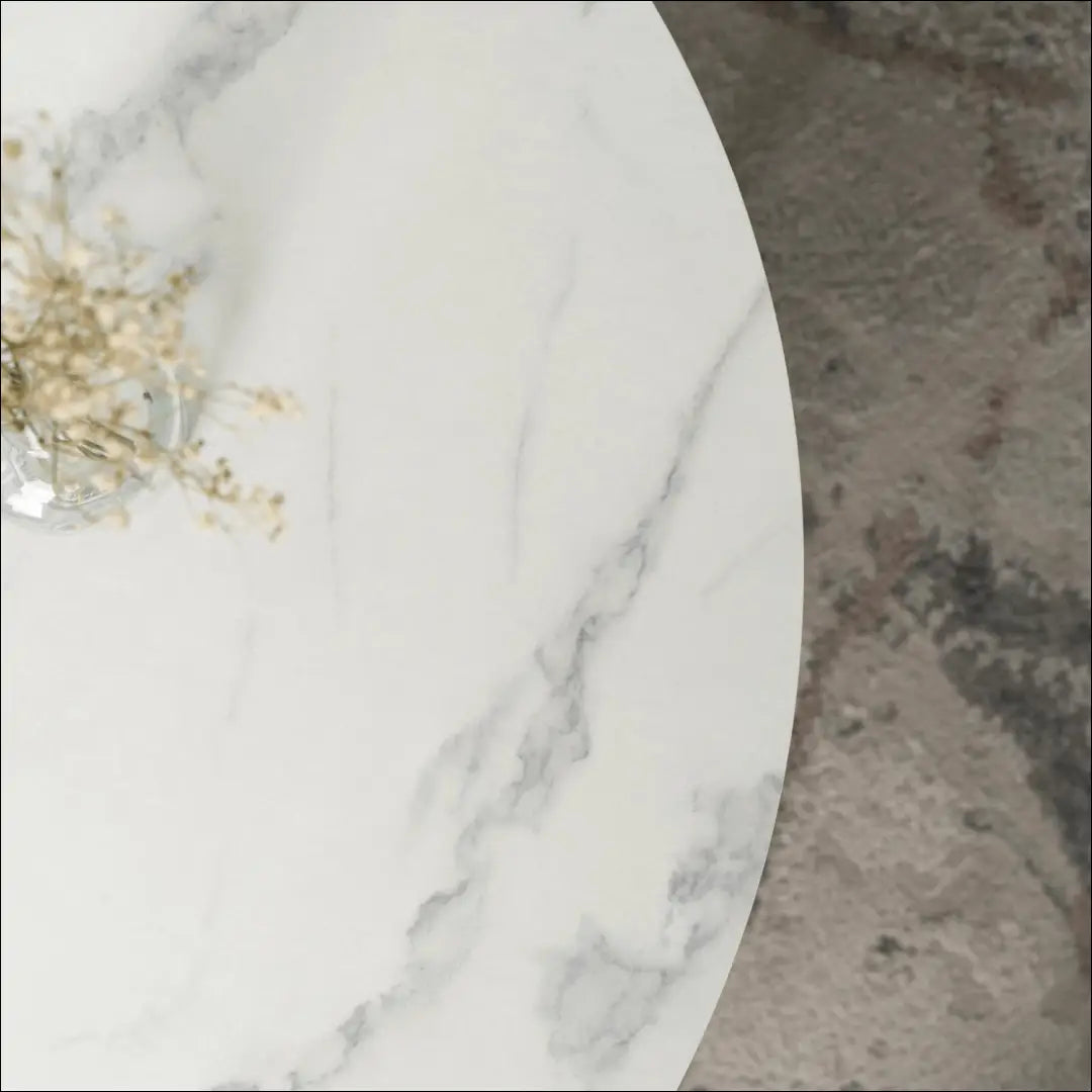 Staliukas apvalus iš MDF baltos spalvos / marmuro TE283 - €70 Save 20% 50-100, __label:Pristatymas 5-14 d.d., elite,