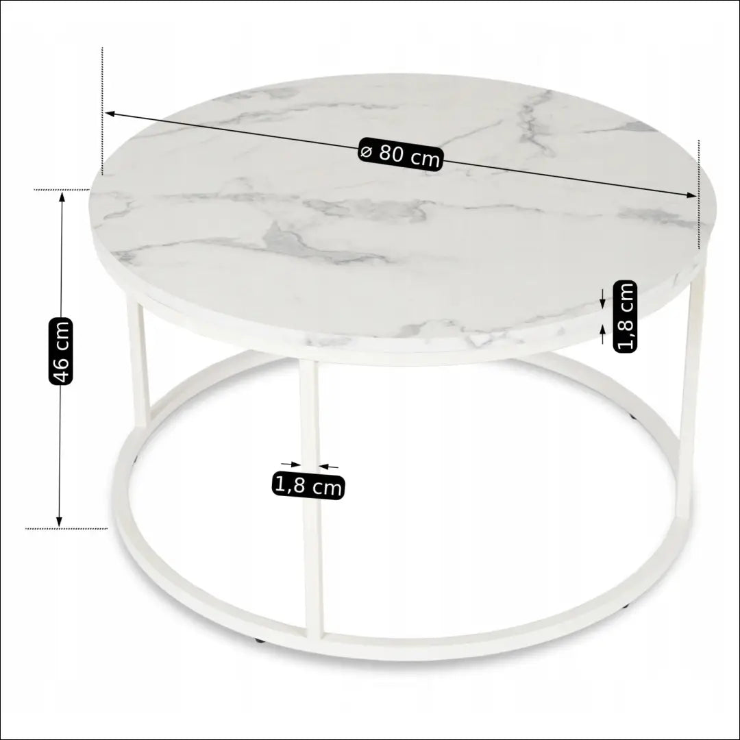 Staliukas apvalus iš MDF baltos spalvos / marmuro TE283 - €70 Save 20% 50-100, __label:Pristatymas 5-14 d.d., elite,