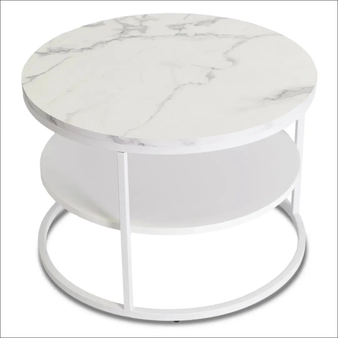 Staliukas apvalus iš MDF baltos spalvos / marmuro TE493 - €95 Save 15% 50-100, __label:Pristatymas 5-14 d.d., elite,