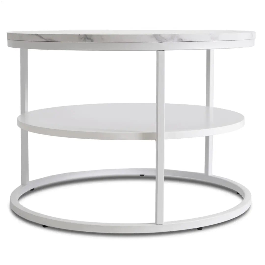 Staliukas apvalus iš MDF baltos spalvos / marmuro TE493 - €95 Save 15% 50-100, __label:Pristatymas 5-14 d.d., elite,