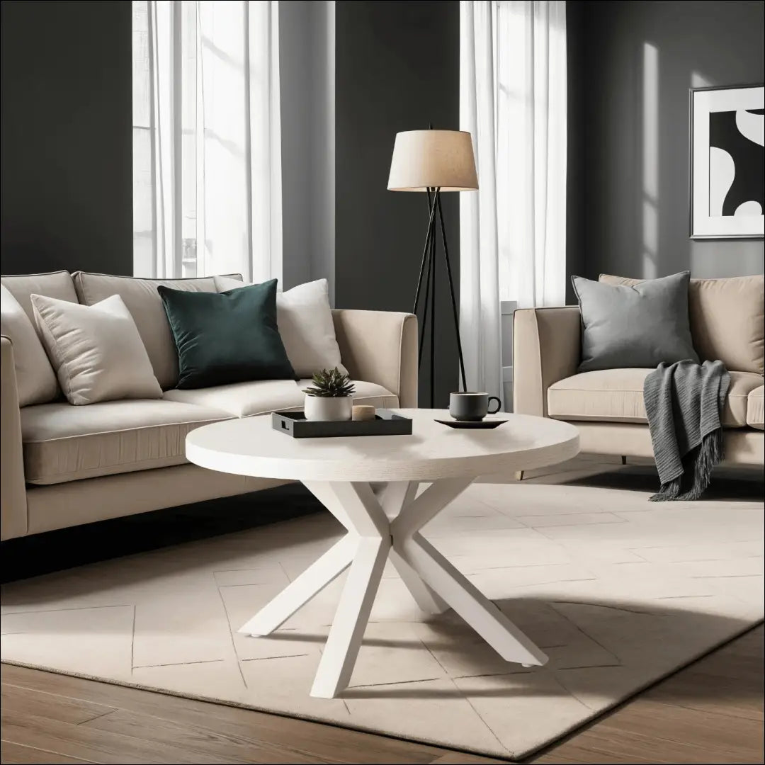 Staliukas apvalus iš medžio drožlių plokštės kašmyro spalvos TE593 - €133 Save 15% 100-200, __label:Pristatymas 5-14