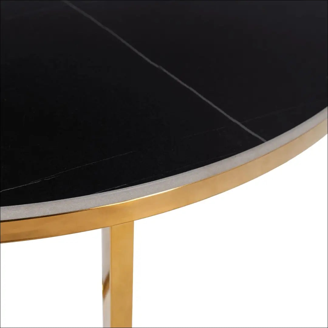 Staliukas apvalus su keraminiu stalviršiu juodos spalvos / auksinės TE1049 - €135 Save 15% 100-200, __label:Pristatymas
