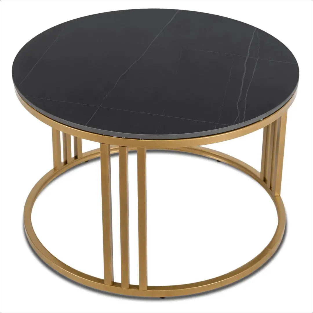 Staliukas apvalus su keraminiu stalviršiu juodos spalvos / auksinės TE514 - €96 Save 15% 50-100, __label:Pristatymas