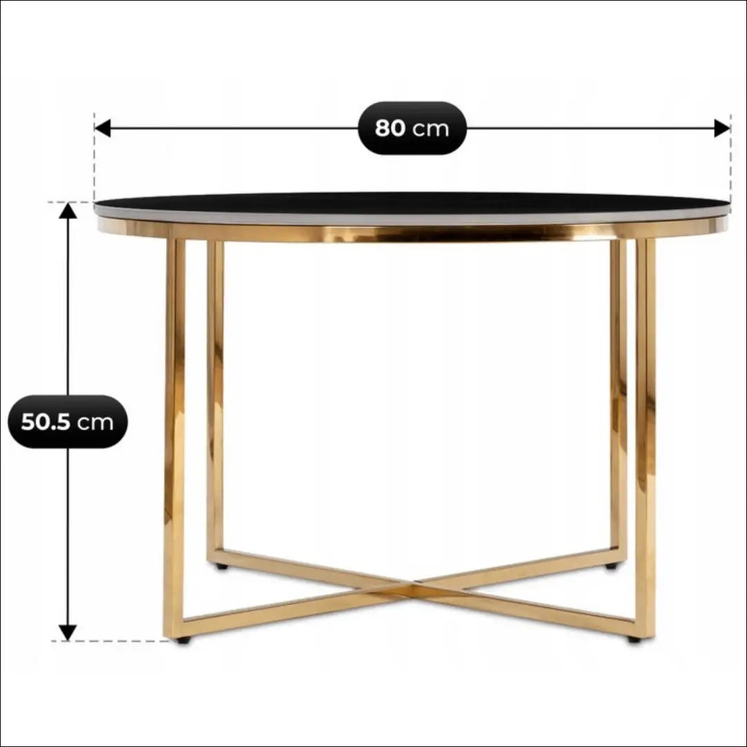 Staliukas apvalus su keraminiu stalviršiu juodos spalvos / auksinės TE1049 - €135 Save 15% 100-200, __label:Pristatymas