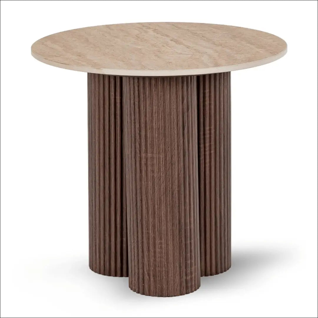 Staliukas apvalus su keraminiu stalviršiu riešuto spalvos 50 cm TE1252 - €168 Save 15% 100-200, __label:Pristatymas