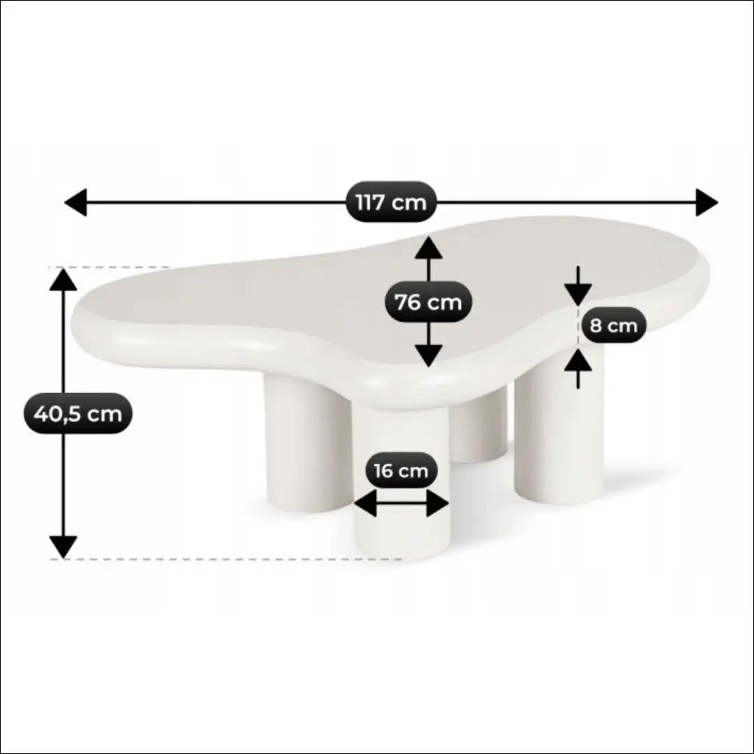 Staliukas iš MDF baltos spalvos TE1238 - €171 Save 15% 100-200, __label:Pristatymas 5-14 d.d., elite, uzsakomi,