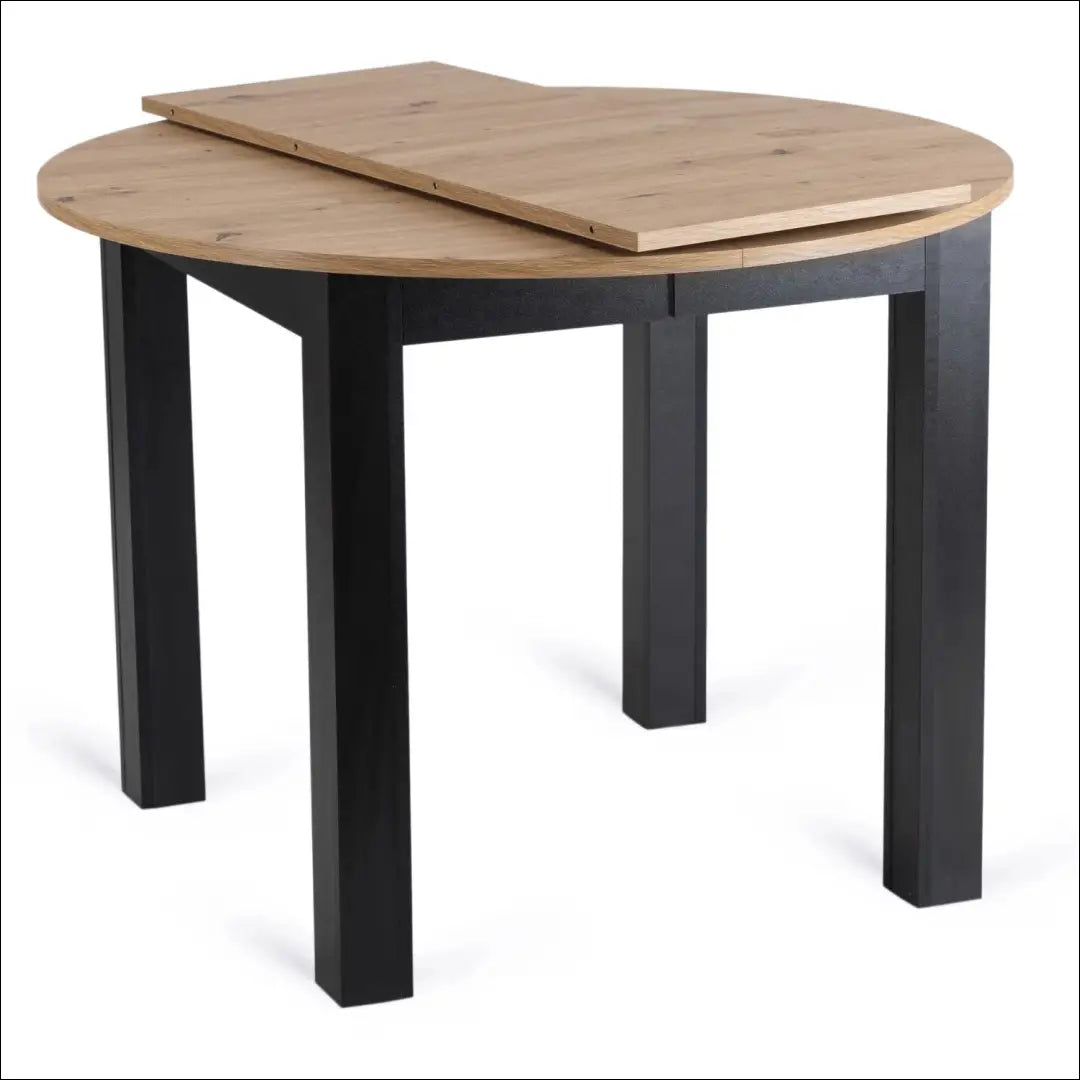 Stalo 102–142 cm „Artisan Oak/Black“ ir 4 juodų kėdžių komplektas TE2412 - €351 Save 15% __label:Pristatymas 5-14 d.d.,