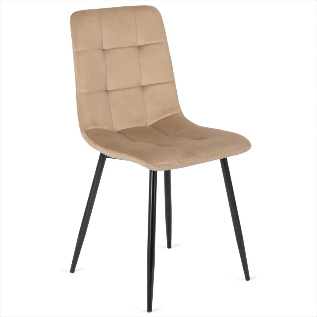 Stalo 102–142 cm ąžuolo spalvos/juodo atspalvio ir 4 smėlio spalvos kėdžių komplektas TE2423 - €292.49 Save 15%