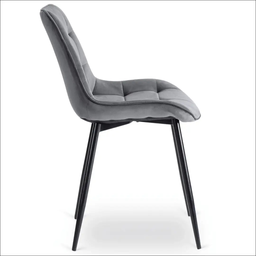 Stalo 102–142 cm ąžuolo spalvos/juodos spalvos ir 6 pilkų kėdžių komplektas TE2421 - €403.23 Save 15%