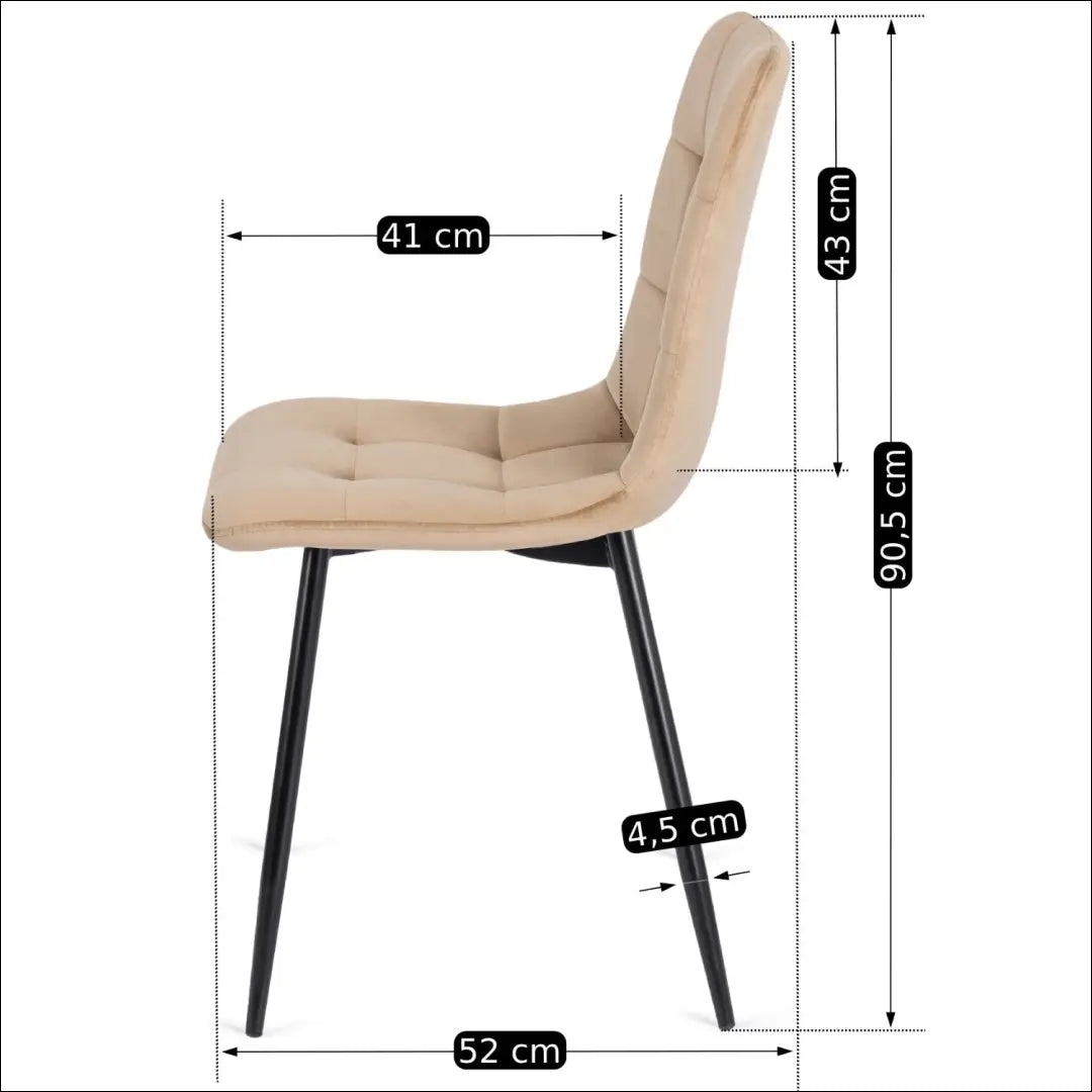 Stalo 102–142 cm ąžuolo spalvos/juodos spalvos ir 6 smėlio kėdžių komplektas TE2424 - €355.78 Save 15%