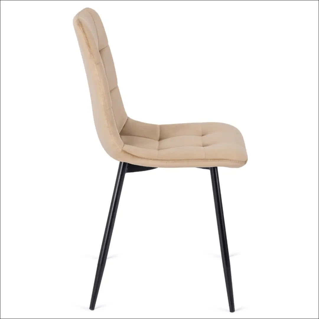 Stalo 102–142 cm ąžuolo spalvos/juodos spalvos ir 6 smėlio kėdžių komplektas TE2424 - €355.78 Save 15%