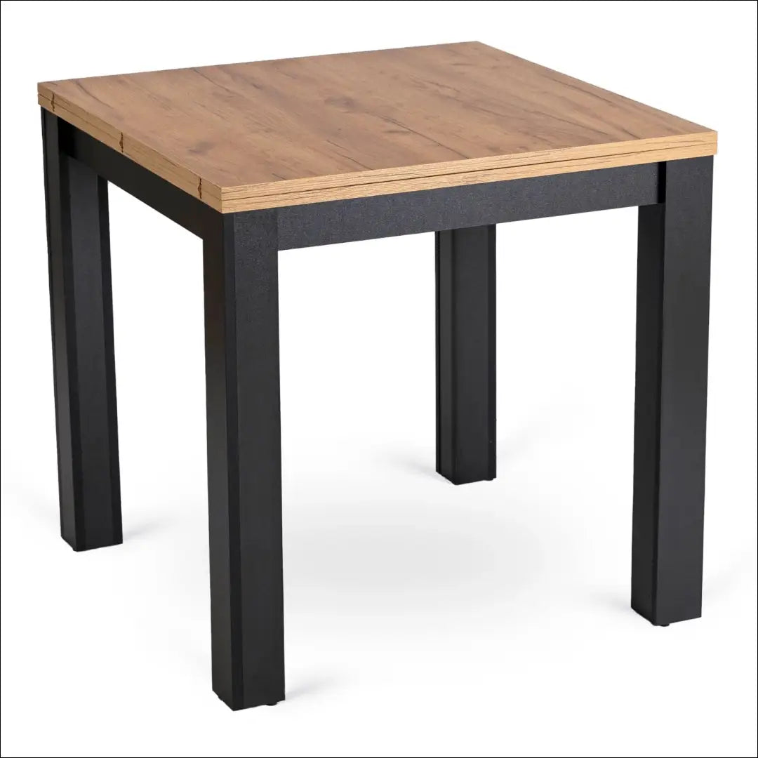 Stalo 80–160 cm ąžuolo spalvos/juodos spalvos ir 4 juodų kėdžių komplektas TE2414 - €292.49 Save 15%