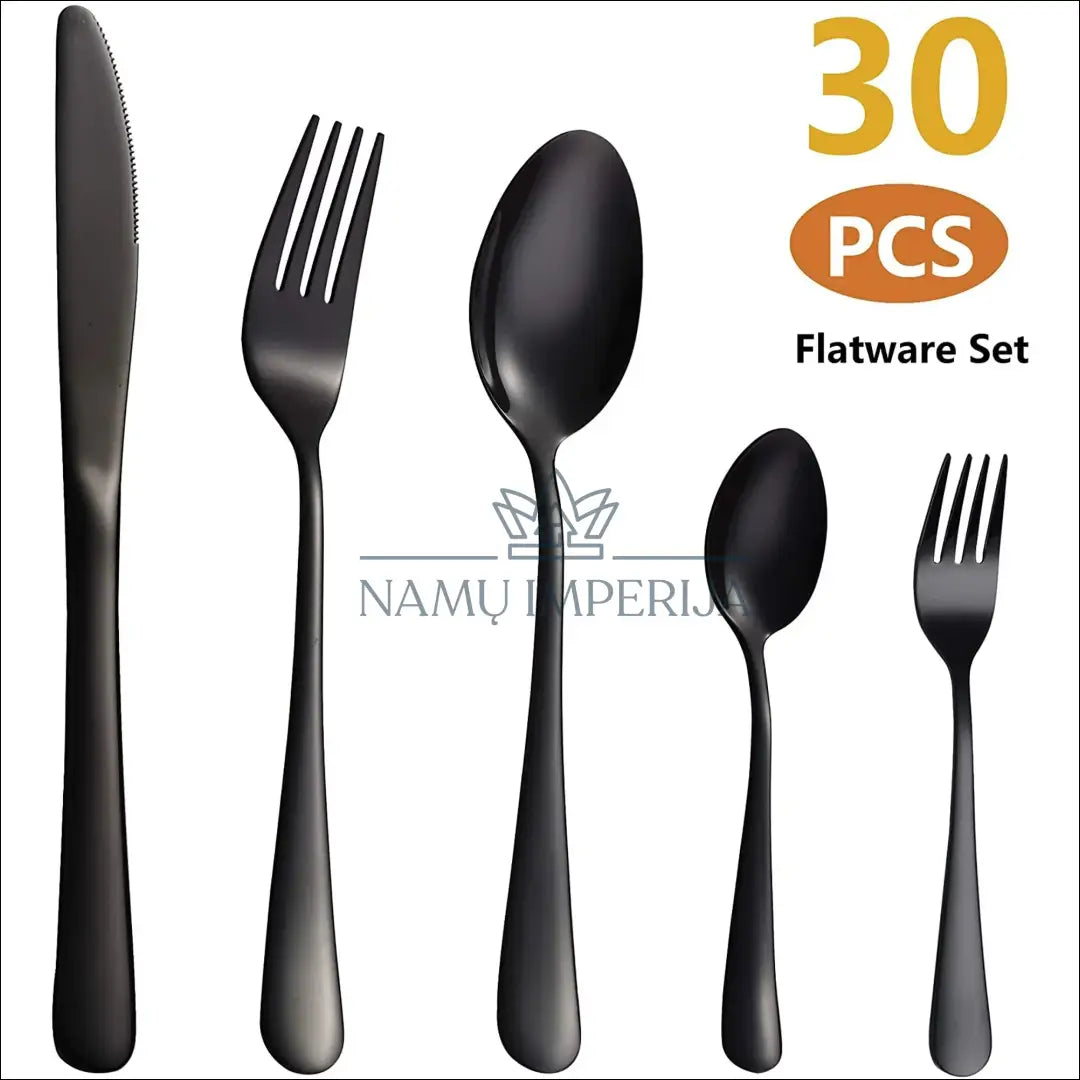 Stalo įrankių komplektas (6 asmenims) DI9047 - €49 Save 50% 25-50, __label:Pristatymas 1-2 d.d., color-juoda, indai,