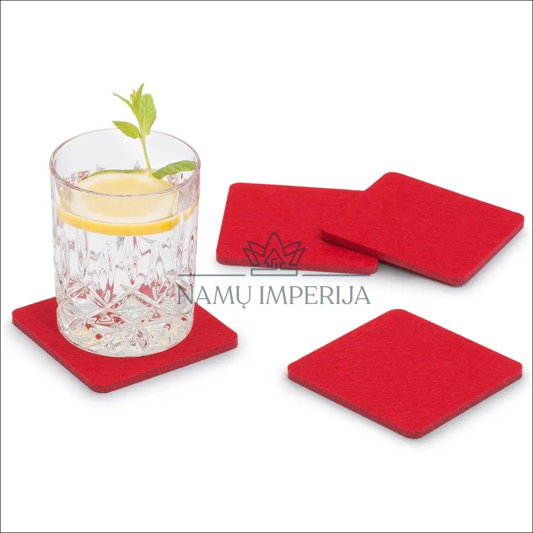 Stalo padėkliukų komplektas (4vnt) DI8834 - €4 Save 50% __label:Pristatymas 1-2 d.d., color-raudona, staltieses,
