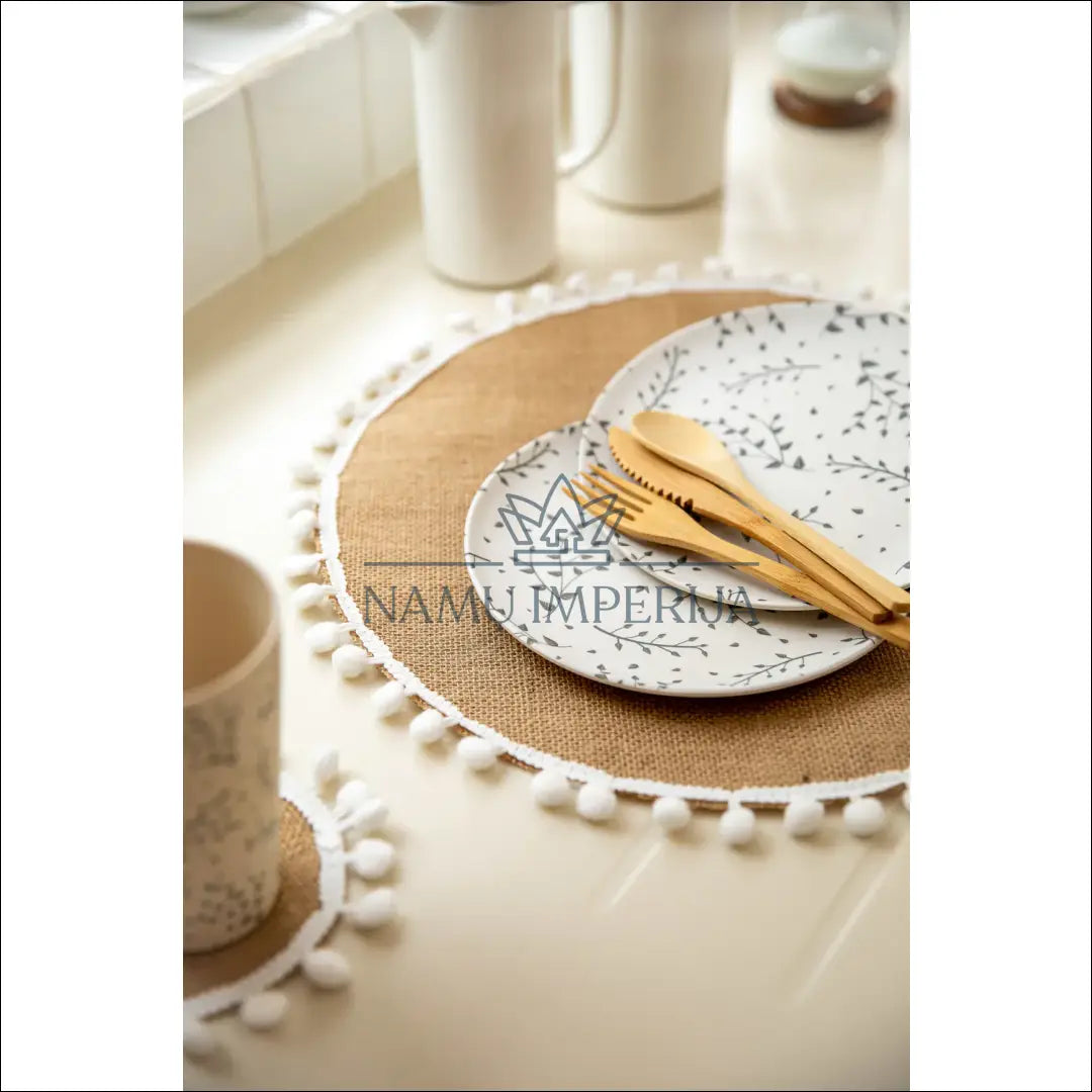 Stalo padėkliukų komplektas (4vnt) DI9054 - €9 Save 50% __label:Pristatymas 1-2 d.d., color-balta, color-smelio,