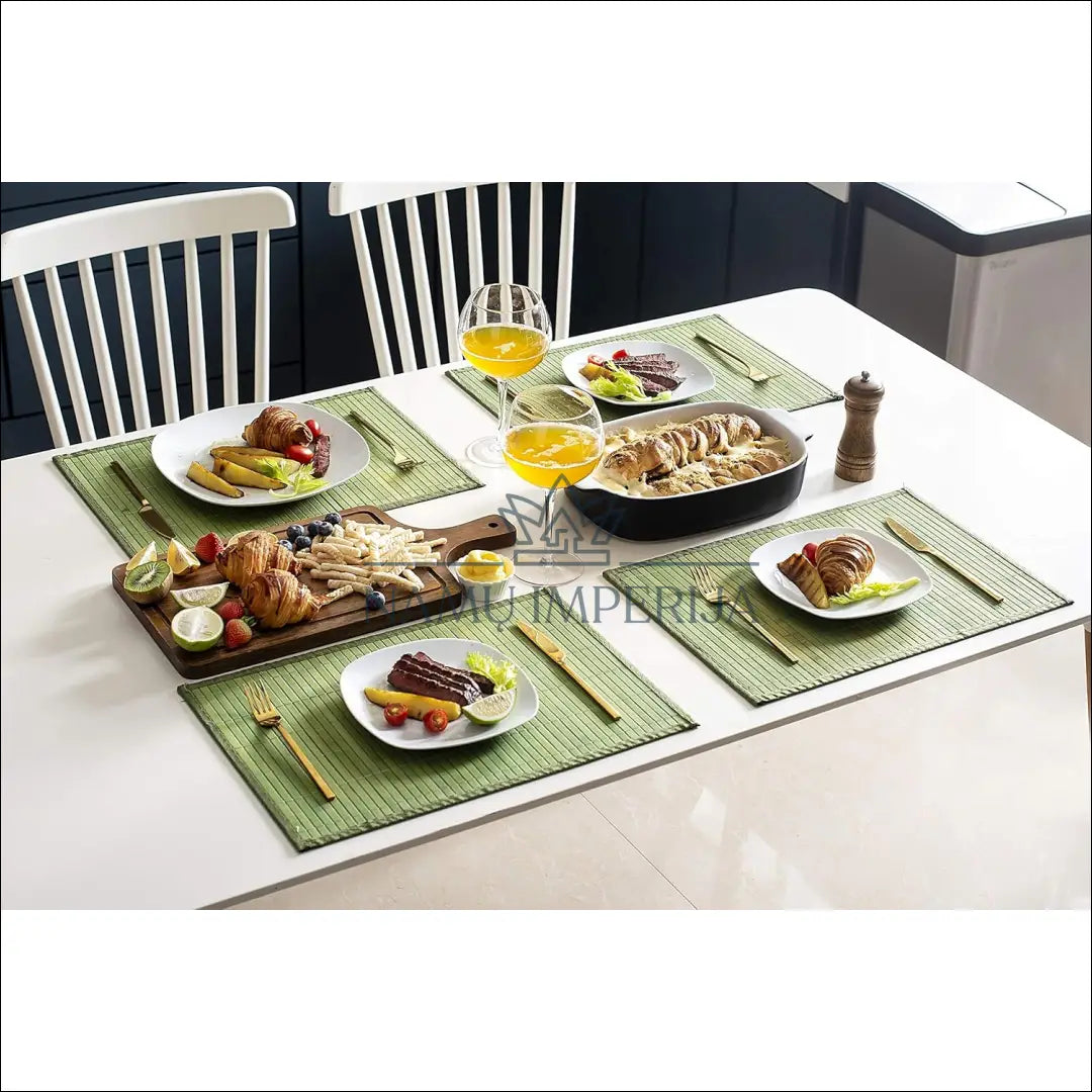 Stalo padėkliukų komplektas (6vnt) DI8815 - €21 Save 50% __label:Pristatymas 1-2 d.d., color-zalia, material-bambukas,