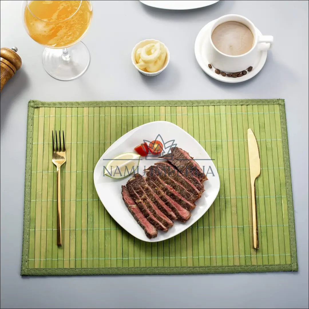 Stalo padėkliukų komplektas (6vnt) DI8815 - €21 Save 50% __label:Pristatymas 1-2 d.d., color-zalia, material-bambukas,