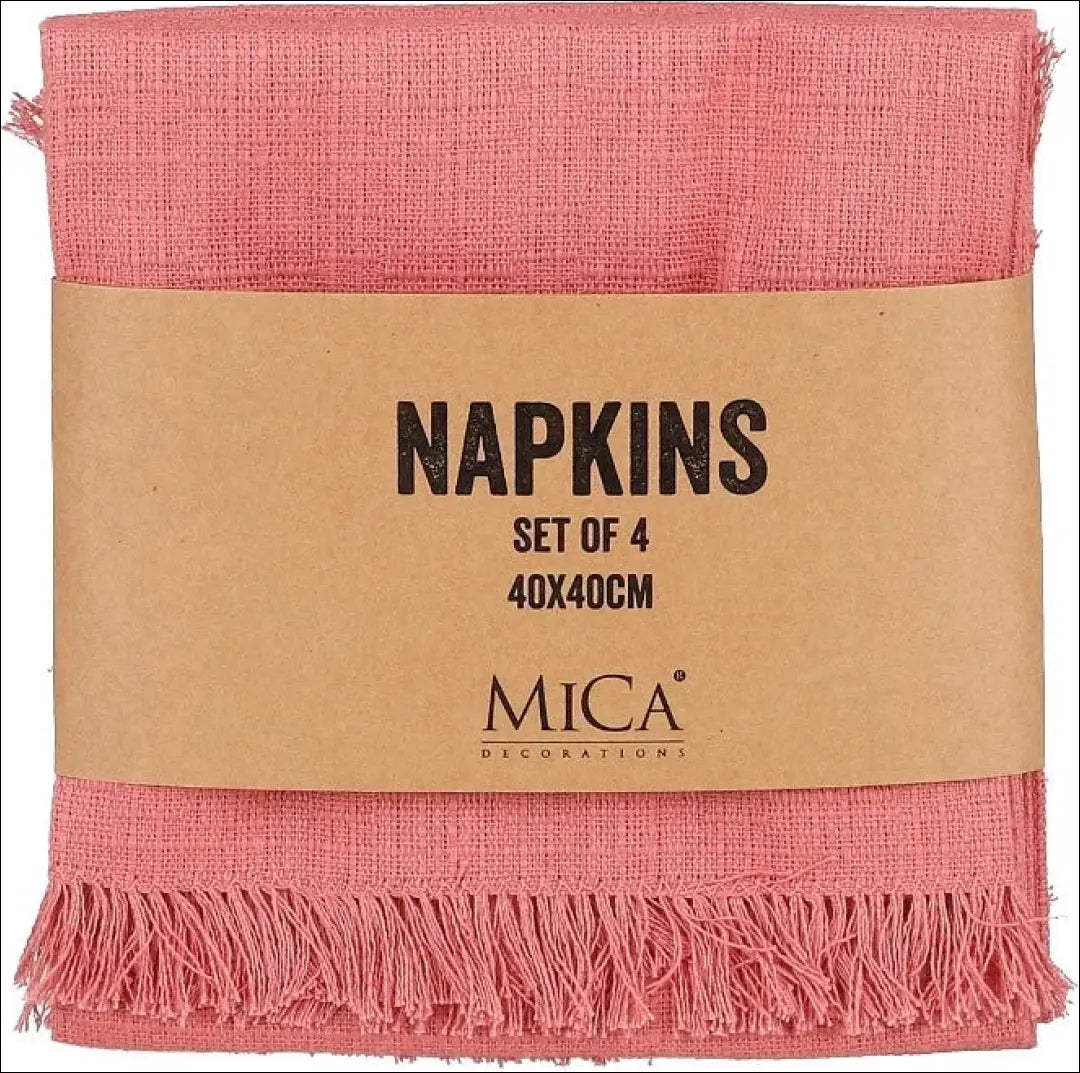 Stalo servetėlių komplektas (4vnt) DI6451 - €6 Save 65% __label:Pristatymas 1-2 d.d., color-rozine, material-medvilne,