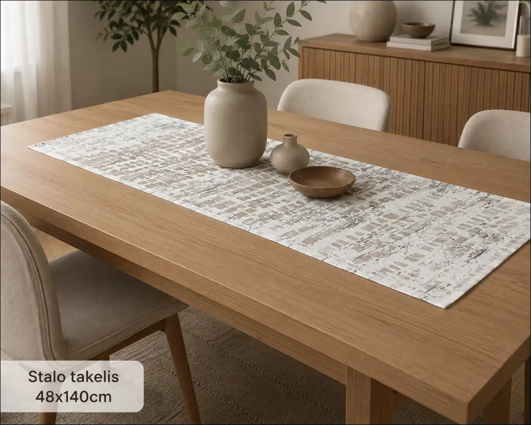 Stalo takelis DI12068 - €23 Save 50% __label:Pristatymas 1-2 d.d., color-balta, color-ruda, material-poliesteris,