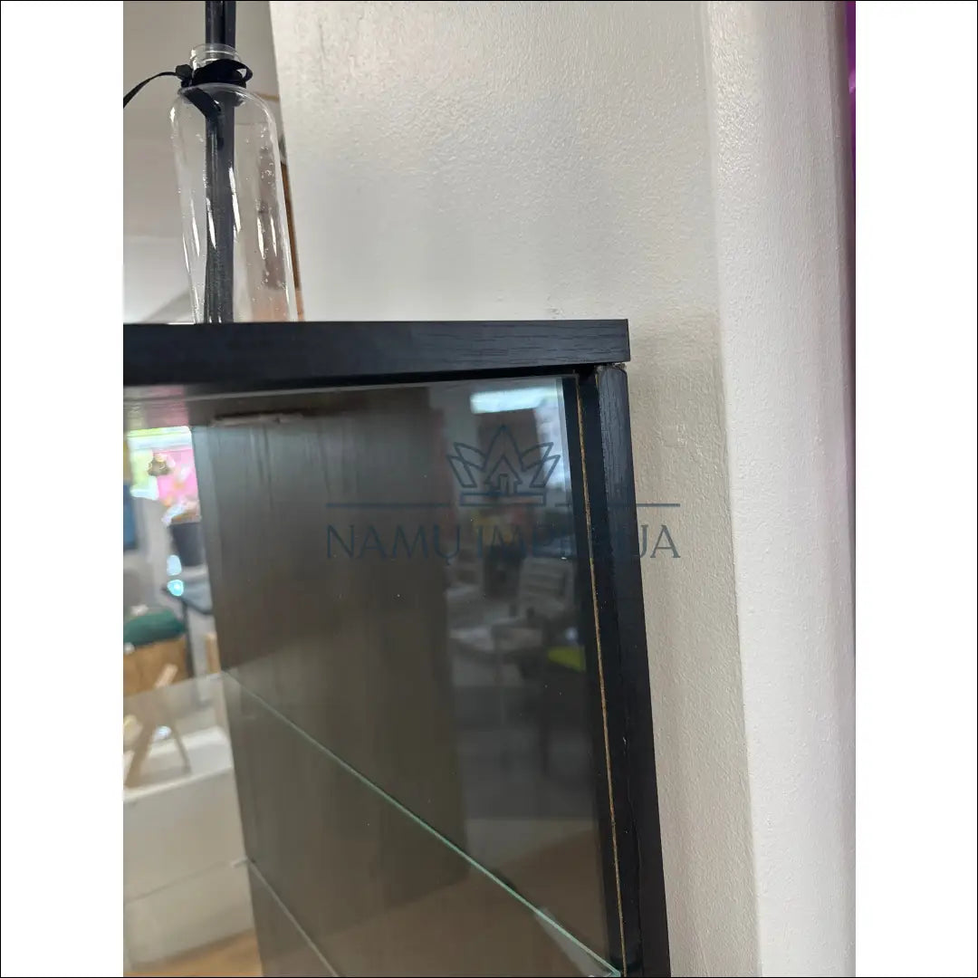 Stiklinė indauja su apšvietimu SI1776 €80 50 100, __label:Pristatymas 1 2 d.d., color juoda, material mediena, stiklas