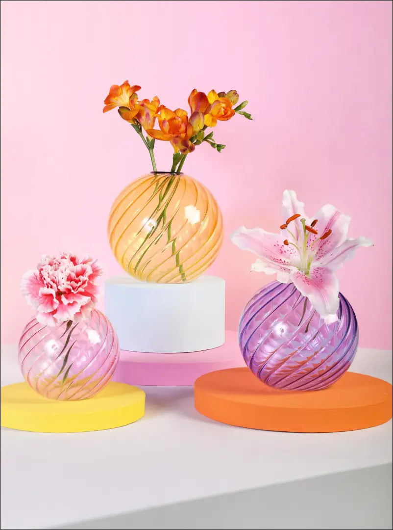 Stiklinė vazelė DI2410 - €6 Save 70% __label:Pristatymas 1-2 d.d., color-rozine, interjeras, material-stiklas, under-25