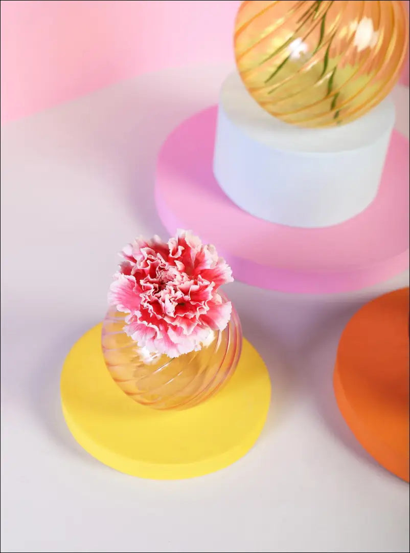 Stiklinė vazelė DI2410 - €6 Save 70% __label:Pristatymas 1-2 d.d., color-rozine, interjeras, material-stiklas, under-25