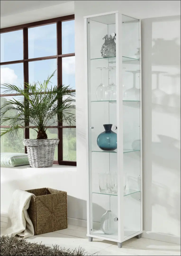 Stiklinė vitrina SI2320 - €120 Save 50% 100-200, __label:Pristatymas 1-2 d.d., color-balta, indaujos, komodos €100