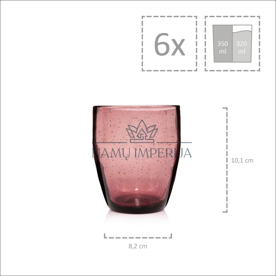 Stiklinių komplektas (6vnt) DI8820 - €25 Save 50% 25-50, __label:Pristatymas 1-2 d.d., color-violetine, indai,