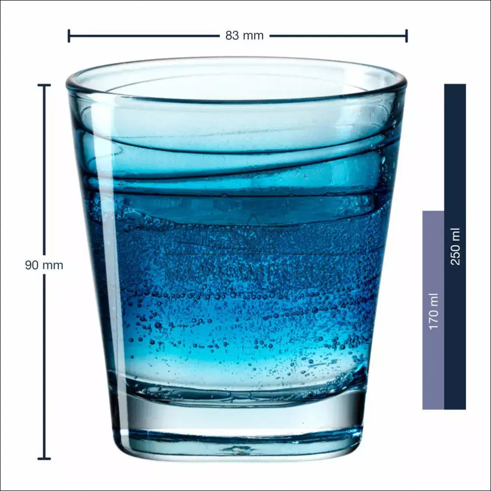Stiklinių komplektas (6vnt) DI8823 - €27 Save 50% 25-50, __label:Pristatymas 1-2 d.d., color-melyna, color-violetine,