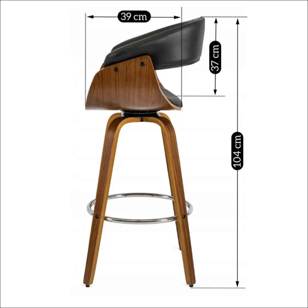 Sukama baro kėdė iš eko odos juodos spalvos TE005 - €154 Save 15% 100-200, __label:Pristatymas 5-14 d.d., elite,