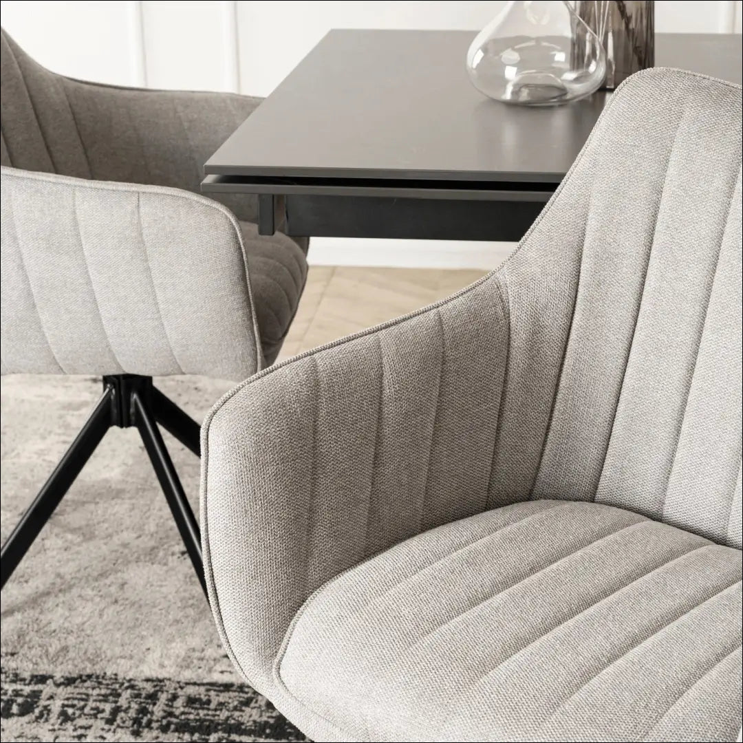 Sukama kėdė su audiniu pilkos spalvos TE807 - €105 Save 15% 100-200, __label:Pristatymas 5-14 d.d., elite, Krzesła,