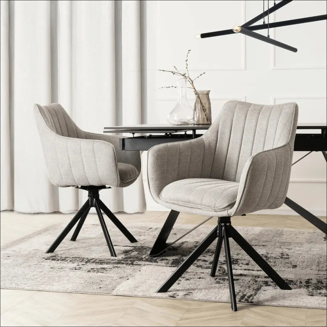 Sukama kėdė su audiniu pilkos spalvos TE807 - €105 Save 15% 100-200, __label:Pristatymas 5-14 d.d., elite, Krzesła,