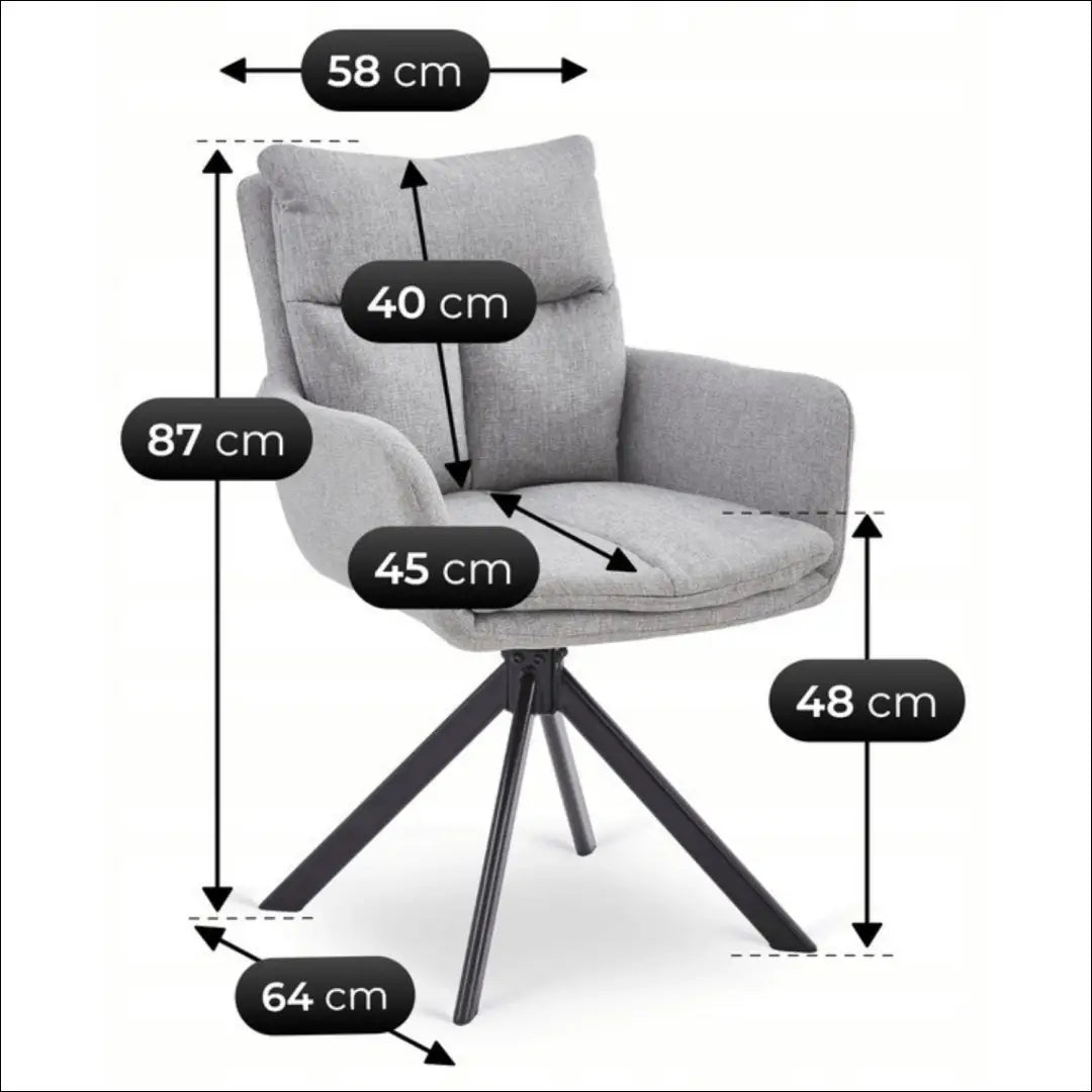 Sukama kėdė su audiniu pilkos spalvos TE811 - €100 Save 15% 100-200, __label:Pristatymas 5-14 d.d., elite, Krzesła,