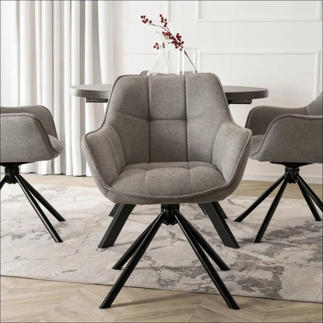 Sukama kėdė su audiniu pilkos spalvos TE995 - €112 Save 15% 100-200, __label:Pristatymas 5-14 d.d., elite, Krzesła,