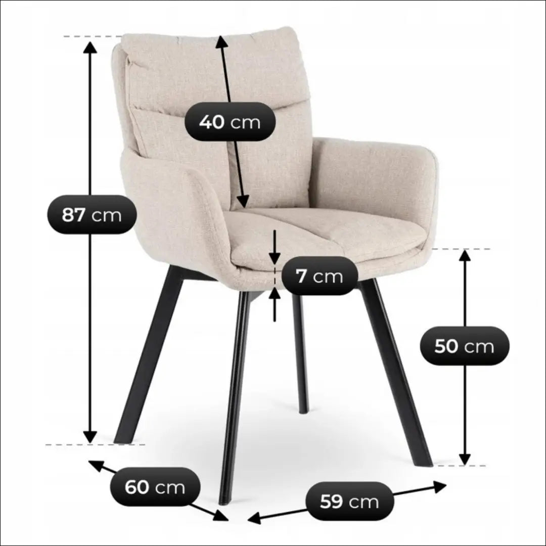 Sukama kėdė su audiniu smėlio spalvos TE1004 - €101 Save 15% 100-200, __label:Pristatymas 5-14 d.d., elite, Krzesła,