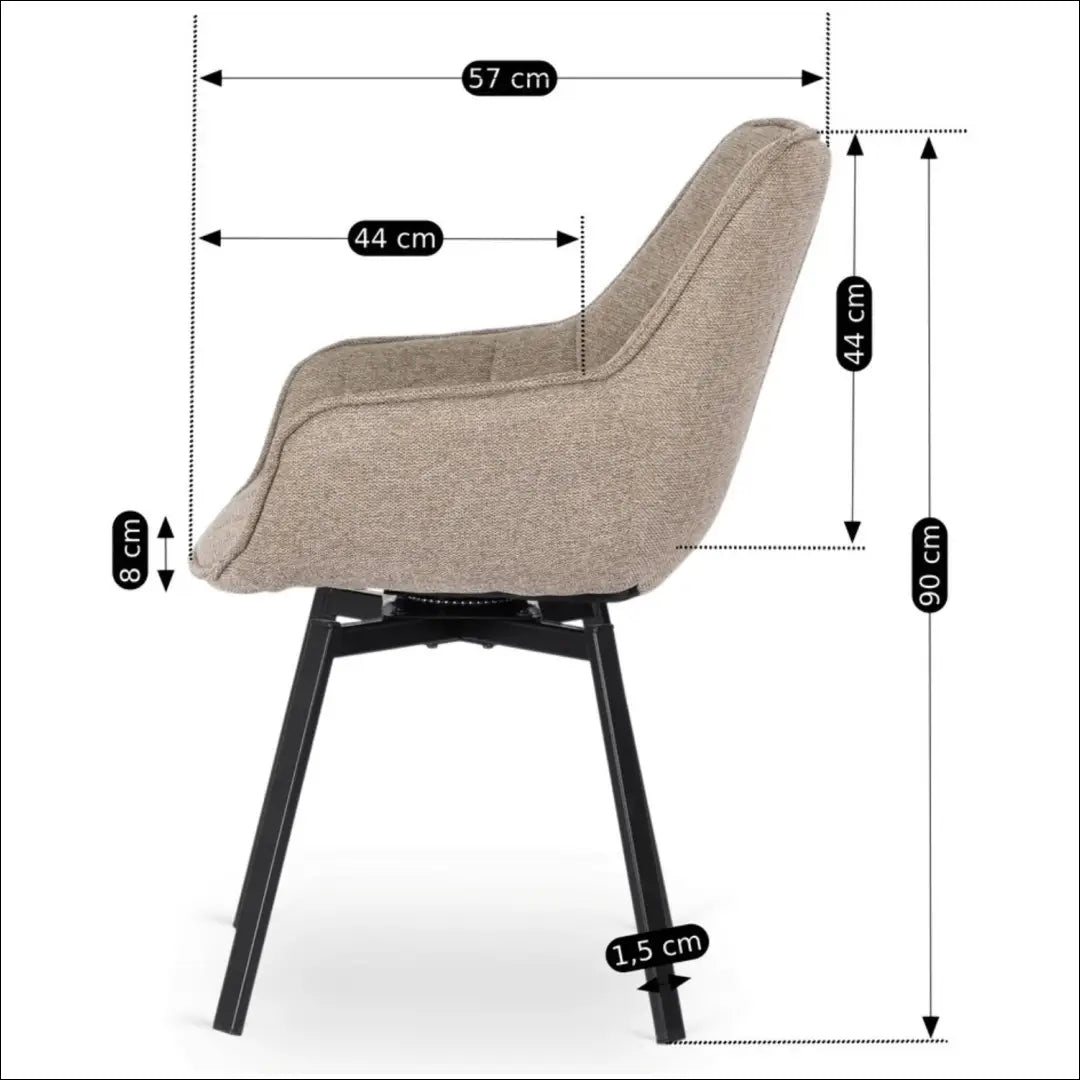 Sukama kėdė su audiniu smėlio spalvos TE546 - €96 Save 15% 50-100, __label:Pristatymas 5-14 d.d., elite, Krzesła,
