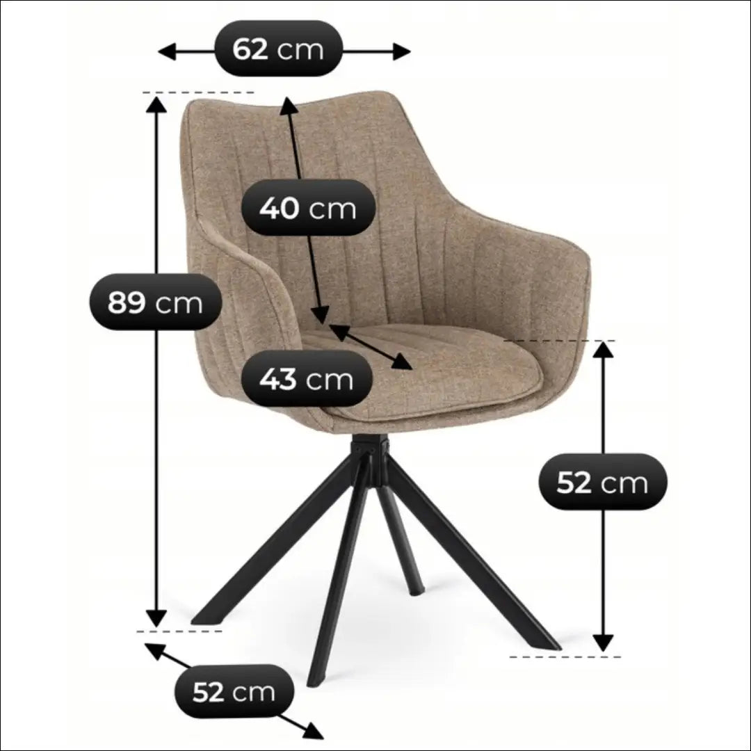 Sukama kėdė su audiniu smėlio spalvos TE805 - €105 Save 15% 100-200, __label:Pristatymas 5-14 d.d., elite, Krzesła,