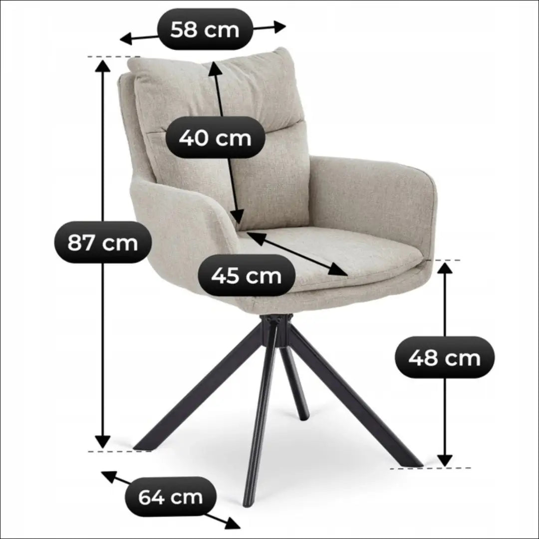 Sukama kėdė su audiniu smėlio spalvos TE834 - €97 Save 15% 50-100, __label:Pristatymas 5-14 d.d., elite, Krzesła,