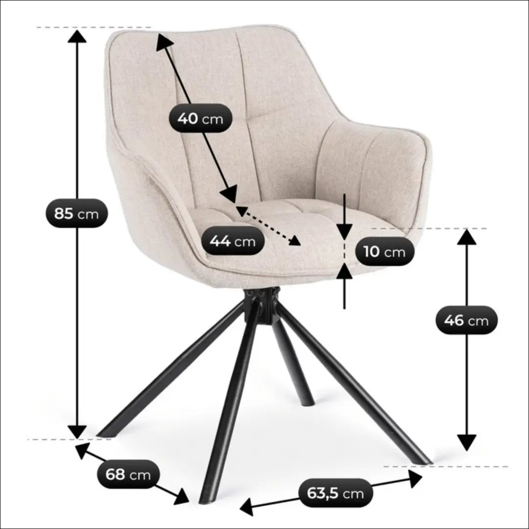 Sukama kėdė su audiniu smėlio spalvos TE980 - €109 Save 15% 100-200, __label:Pristatymas 5-14 d.d., elite, Krzesła,