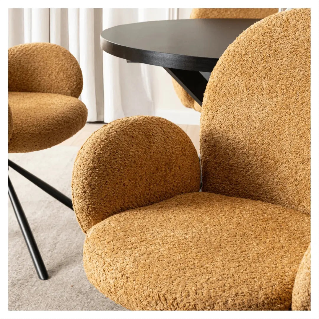 Sukama kėdė su buklė audinio audiniu garstyčių spalvos TE1060 - €104 Save 15% 100-200, __label:Pristatymas 5-14 d.d.,